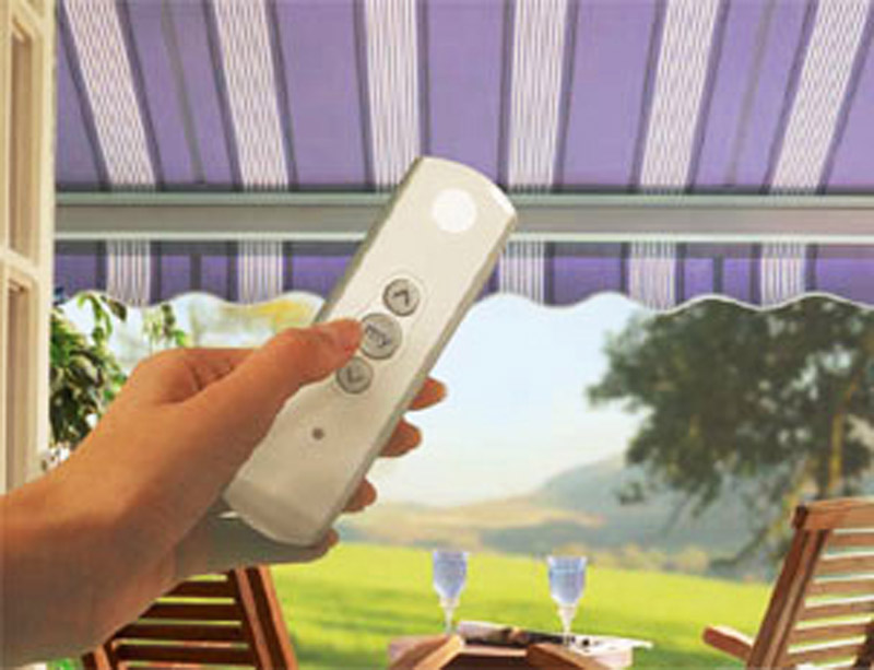 Luxaflex Awning _ Remote 2 Mulberry Blinds