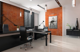 Interior of the modern office 3D rendering